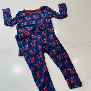 Kickee Pants Fox Pajamas 2T